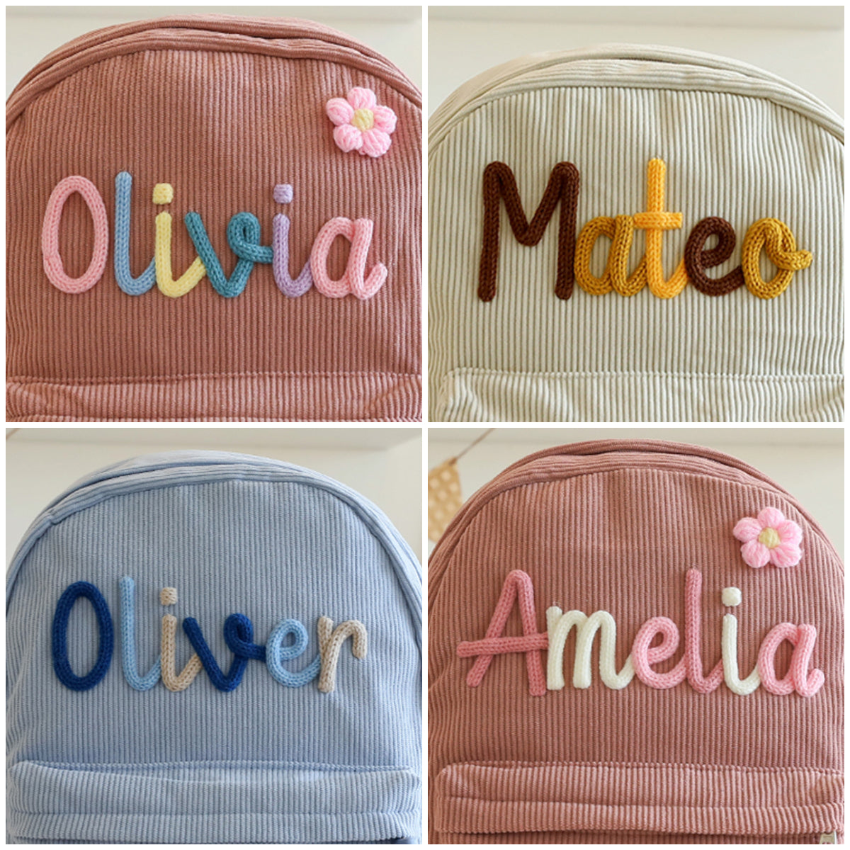 Personalized Knitted Backpack